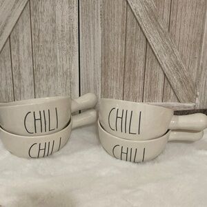 Rae Dunn Chili Bowls with Handles Set